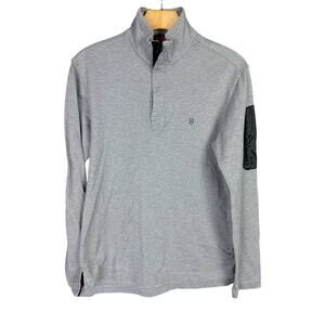 Men's Victorinox Tailored Fit Quarter Zip Pima Cotton Pullover - M - $75 Retail